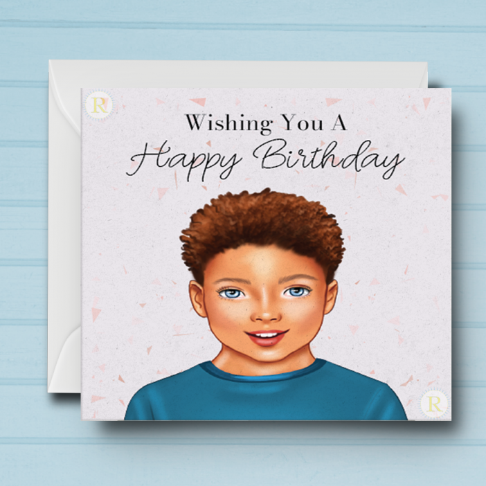 Black Boy Birthday Card D